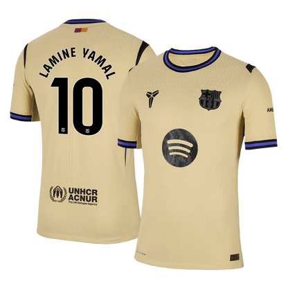 LAMINE YAMAL #10 Authentic Barcelona Away Soccer Jersey 2025/26 Yellow - UCL