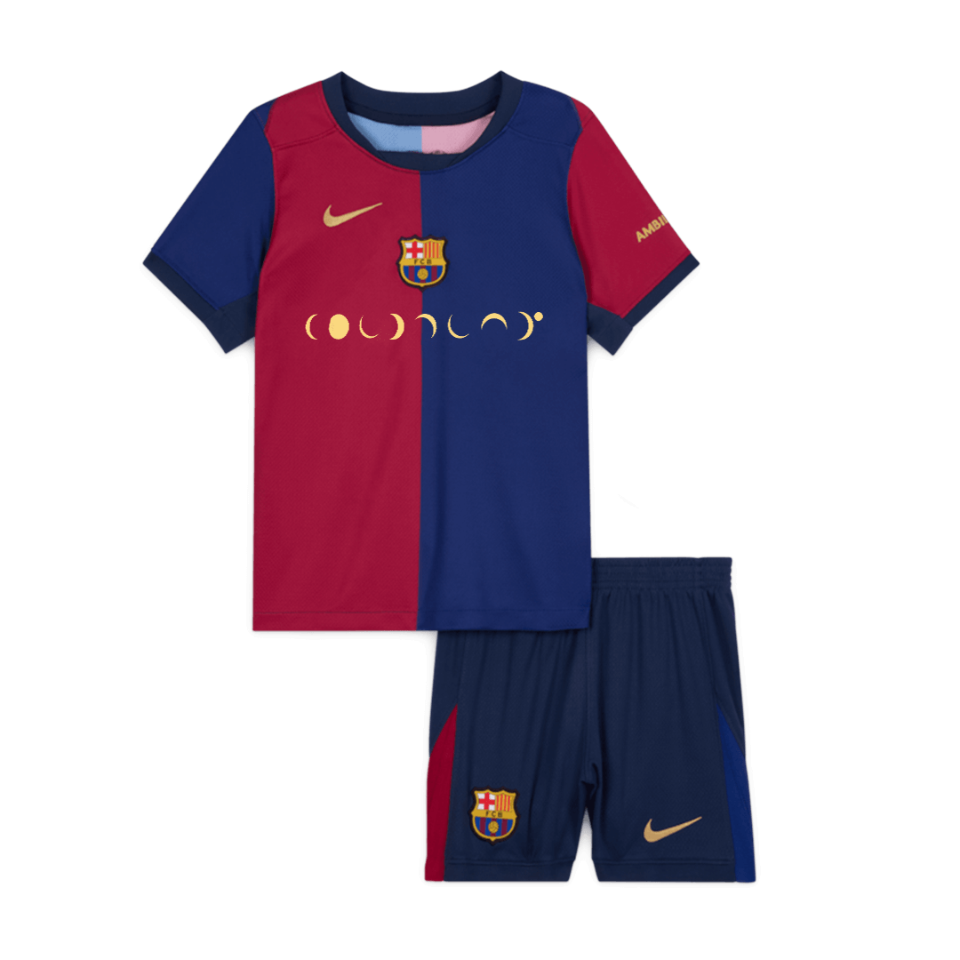 Kid's Barcelona Home Football Shirt Kit(Shirt+Shorts) 2024/25 - COLDPLAY
