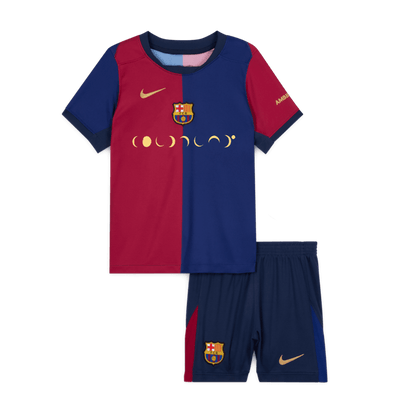 Kid's Barcelona Home Football Shirt Kit(Shirt+Shorts) 2024/25 - COLDPLAY