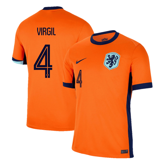 VIRGIL #4 Netherlands Home Soccer Jersey Euro 2024
