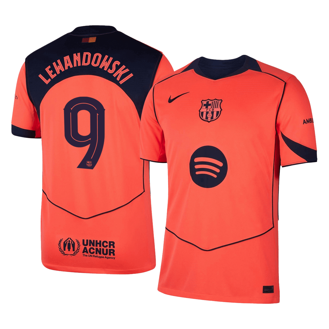 LEWANDOWSKI #9 Barcelona Third Away Soccer Jersey 2025/26—UCL