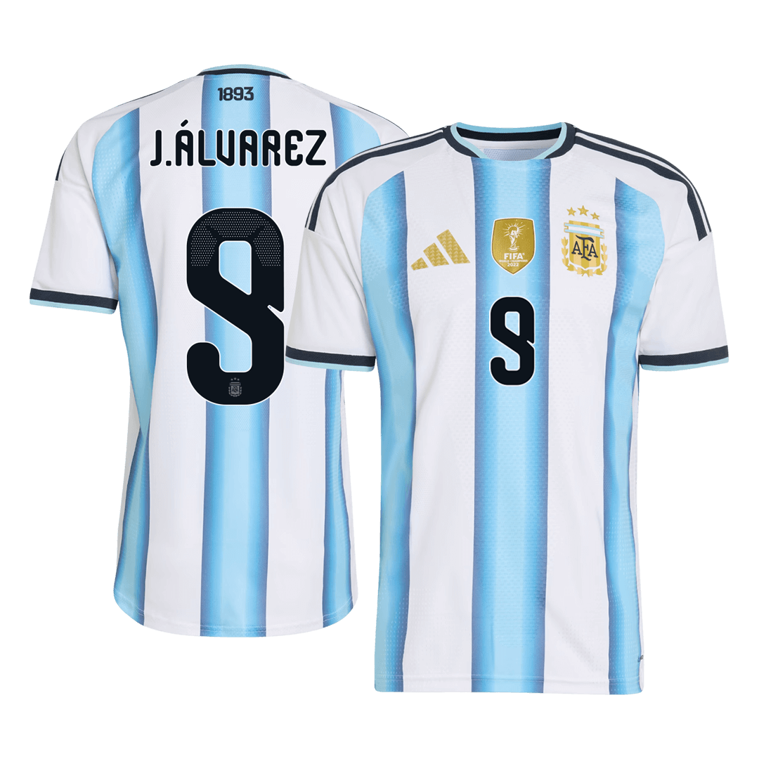Argentina J.ÁLVAREZ #9 Men's Home Shirt 2026 World Cup - Slim Fit