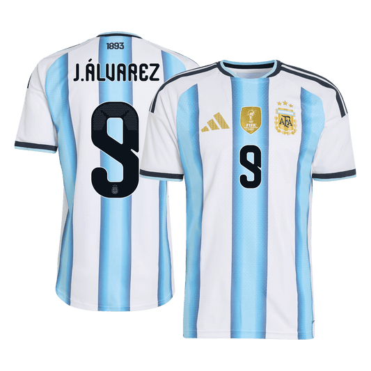 Argentina J.ÁLVAREZ #9 Men's Home Shirt 2026 World Cup - Slim Fit