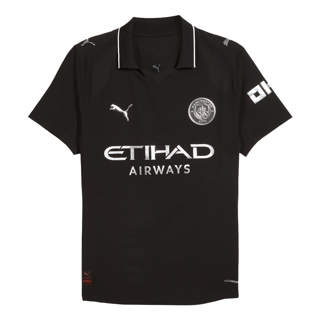 Authentic Manchester City Away Soccer Jersey 2025/26 Black