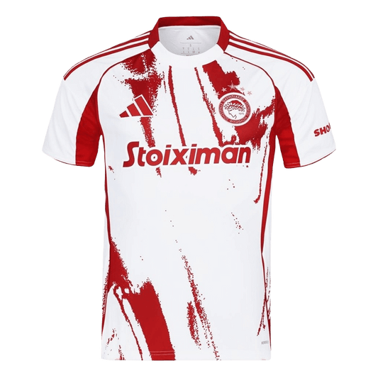 Olympiacos Away Soccer Jersey 2025/26 Red&White