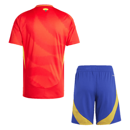 Spain Home Soccer Jersey Kit(Jersey+Shorts) Euro 2024