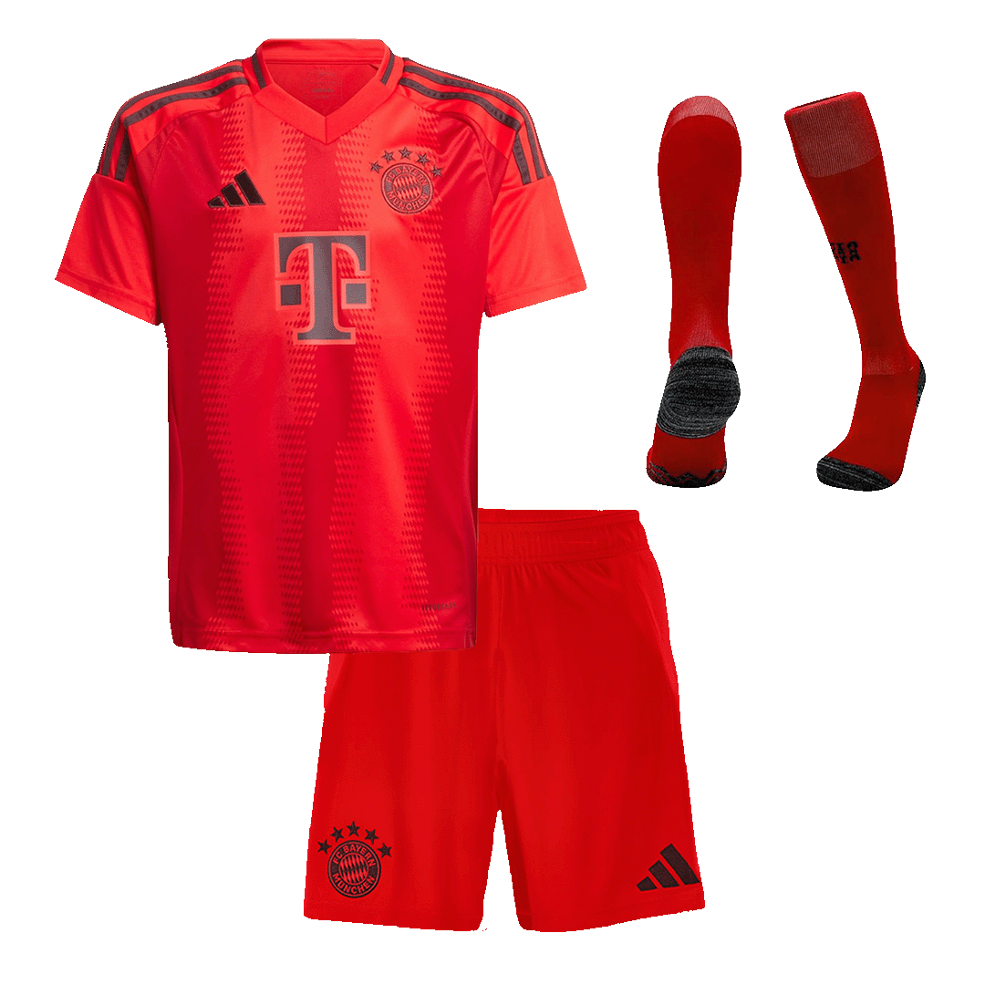 Kid's Bayern Munich Home Soccer Jersey Kit(Jersey+Shorts+Socks) Red