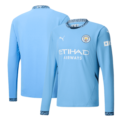 Manchester City Home Long Sleeve Football Shirt 2024/25