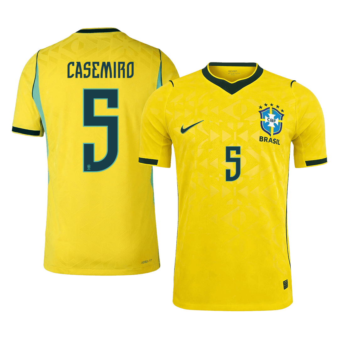 Authentic CASEMIRO #5 Brazil Home Football Shirt 2026