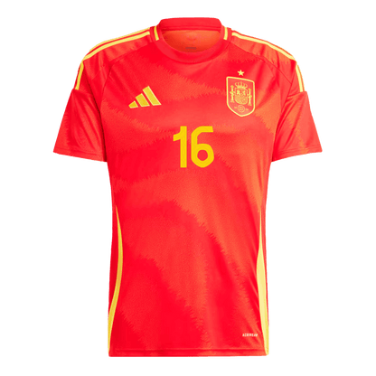 RODRIGO #16 Spain Home Soccer Jersey Euro 2024