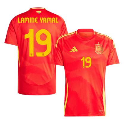 LAMINE YAMAL #19 Spain Home Soccer Jersey Euro 2024