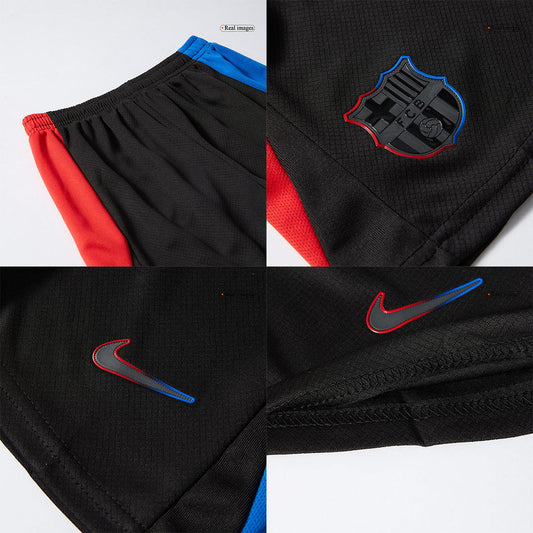 Kids Barcelona Custom Away Soccer Kits 2024/25 - Spotify Logo Without Text