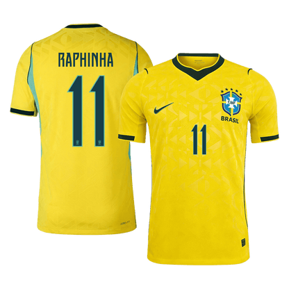 Authentic RAPHINHA #11 Brazil Home Football Shirt 2026