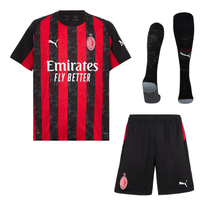 AC Milan Home Soccer Jersey Kit(Jersey+Shorts+Socks) 2025/26