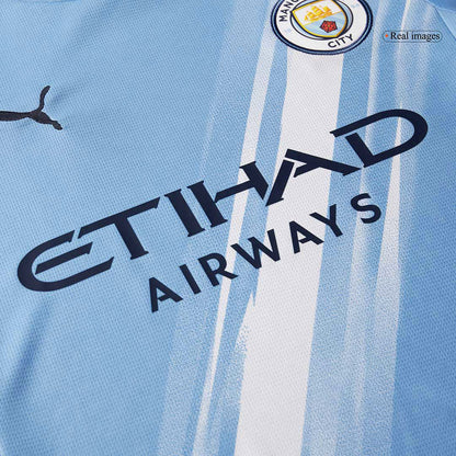 Manchester City Home Soccer Jersey Kit(Jersey+Shorts+Socks) 2025/26 Blue