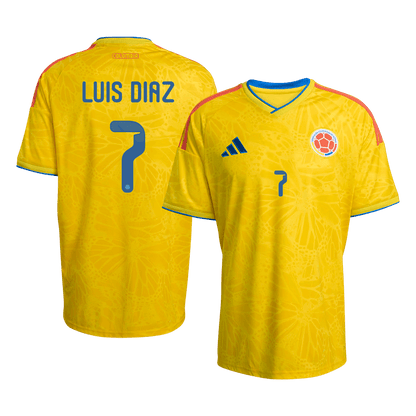 Men's Colombia LUIS DíAZ Home Jersey #7 World Cup 2026