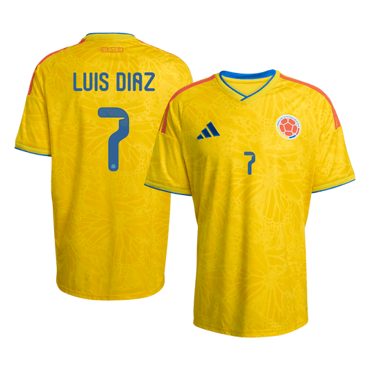 Men's Colombia LUIS DíAZ Home Jersey #7 World Cup 2026
