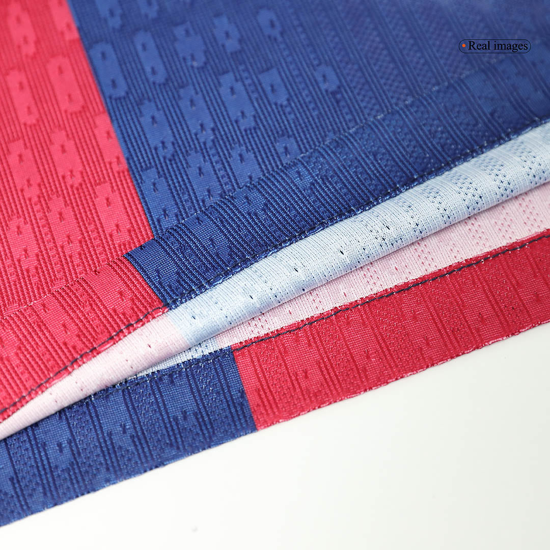 RAPHINHA #11 Authentic Barcelona Home Soccer Jersey 2024/25 Red&Blue - UCL (Spotify Logo Without Text)