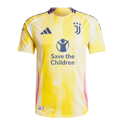 Authentic  VLAHOVIĆ  #9 Juventus Away Soccer Jersey 2024/25 - Save The Children Sponsor