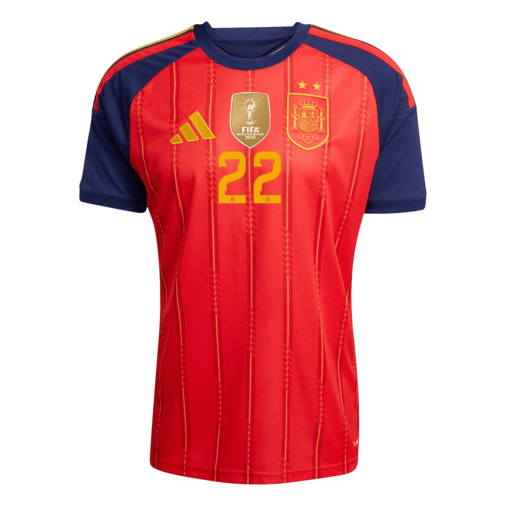 CUBARSÍ #22 Spain Champion Edition Home Soccer Jersey World Cup 2026 Red