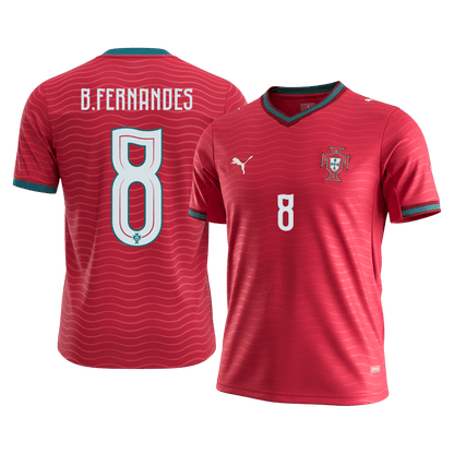 B.FERNANDES #8 Portugal Home Football Shirt 2026