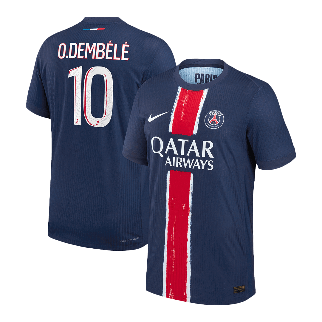Authentic O.DEMBÉLÉ #10 PSG Home Soccer Jersey 2024/25 Navy