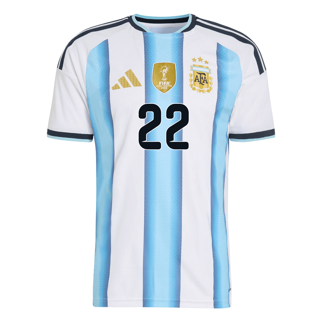 Men's Argentina L.MARTÍNEZ #22 Home Shirt 2026 World Cup - Slim Fit
