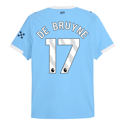 Authentic DE BRUYNE #17 Manchester City Home Soccer Jersey 2025/26 Blue