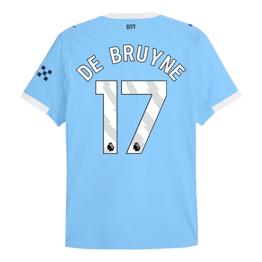 Authentic DE BRUYNE #17 Manchester City Home Soccer Jersey 2025/26 Blue
