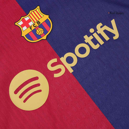 RAPHINHA #11 Authentic Barcelona Home Soccer Jersey 2024/25 Red&Blue - UCL