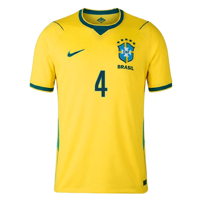 MARQUINHOS #4 Brazil Home Football Shirt World Cup 2026 Yellow