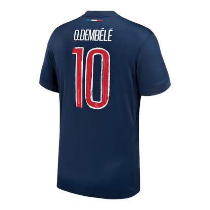 O.DEMBÉLÉ #10 PSG Home Soccer Jersey 2024/25 Navy - UCL