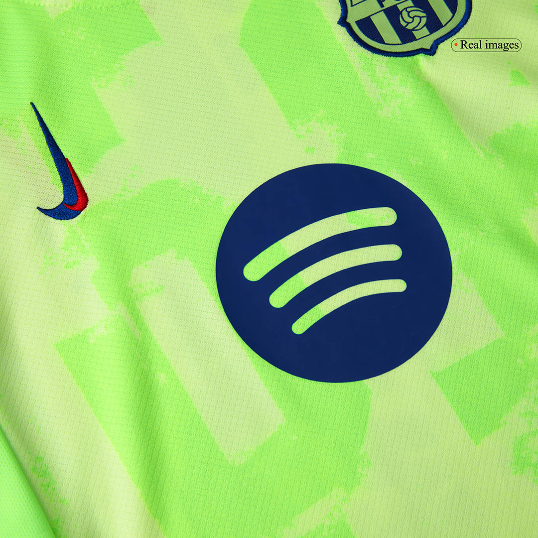 Kid's Barcelona Third Away Football Shirt Kit(Shirt+Shorts) 2024/25 - UCL (Spotify Logo Without Text)