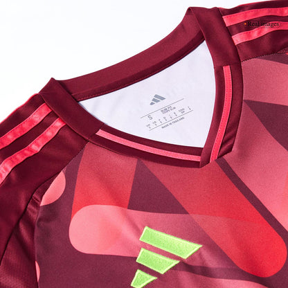 Men's Germany Away Soccer Jersey 2025 Red - Women's Euro