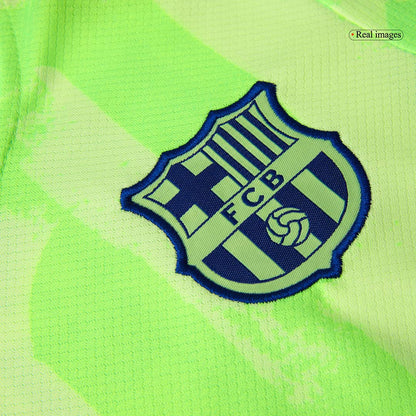 Kid's Barcelona Third Away Football Shirt Kit(Shirt+Shorts) 2024/25 - UCL (Spotify Logo Without Text)