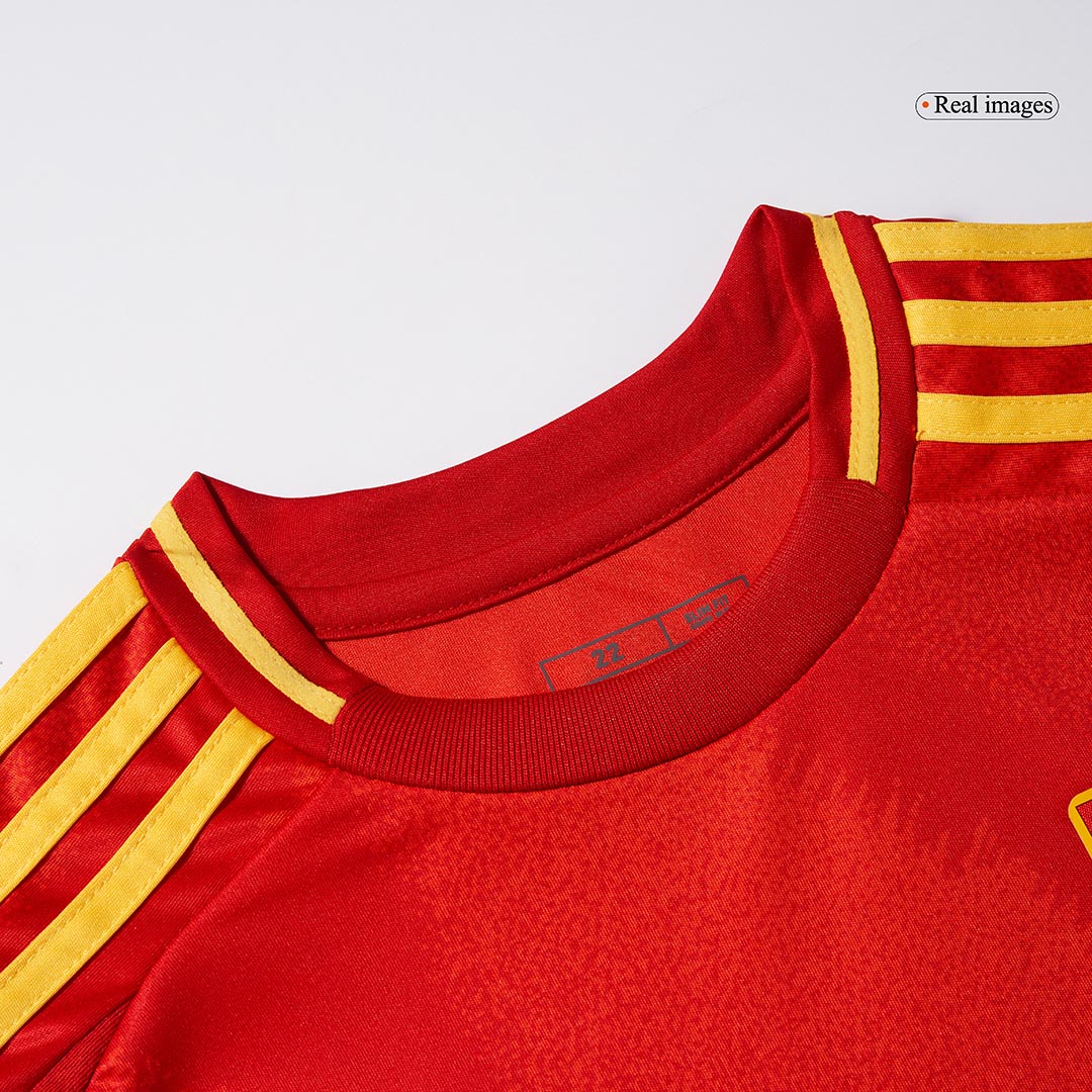 Kid's Spain Home Soccer Jersey Kit(Jersey+Shorts+Socks) Euro 2024