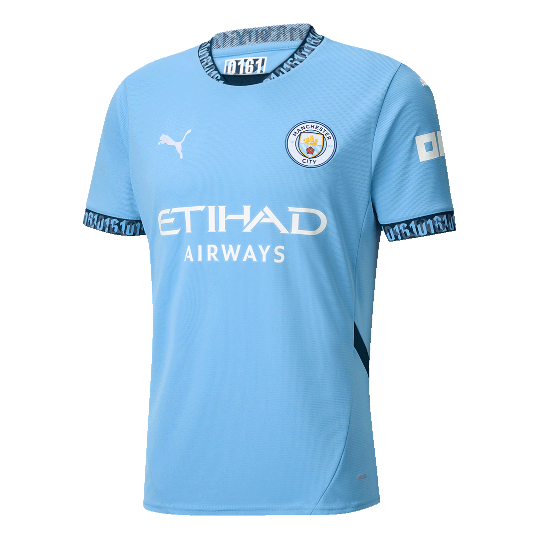 DE BRUYNE #17 Manchester City Home Football Shirt - UCL