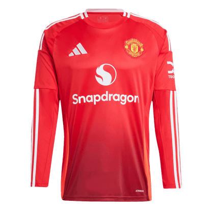 Manchester United Home Long Sleeve Football Shirt 2024/25