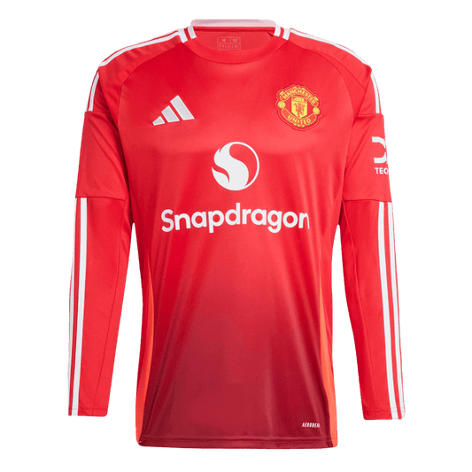 Manchester United Home Long Sleeve Football Shirt 2024/25
