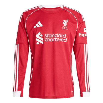 Liverpool Home Long Sleeve Soccer Jersey 25/26 Red