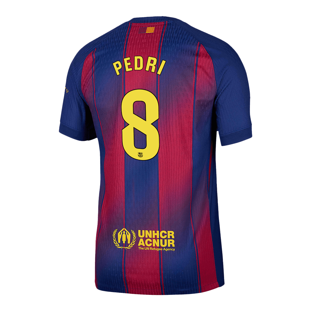 Authentic PEDRI #8 Barcelona Home Soccer Jersey 2025/26 Red&Blue