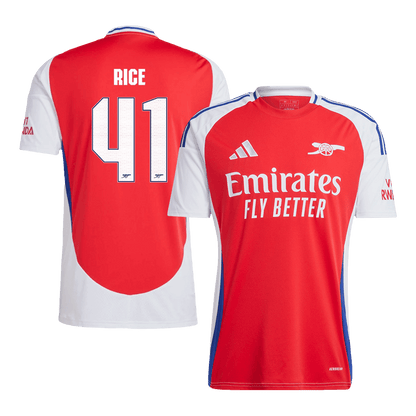 RICE #41 Arsenal Home Soccer Jersey  Red - UCL