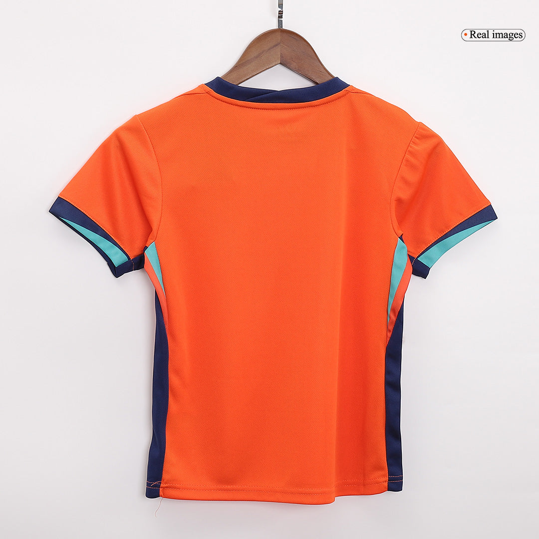 Kid's Netherlands Home Soccer Jersey Kit(Jersey+Shorts+Socks) Euro 2024