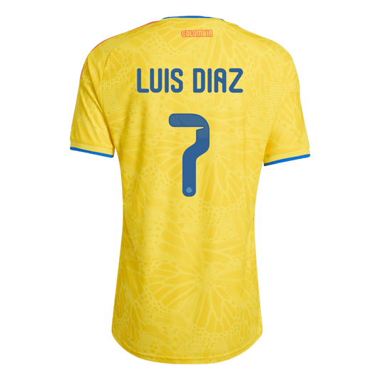Men's Colombia LUIS DíAZ #7 Home Jersey World Cup 2026 - Slim Fit
