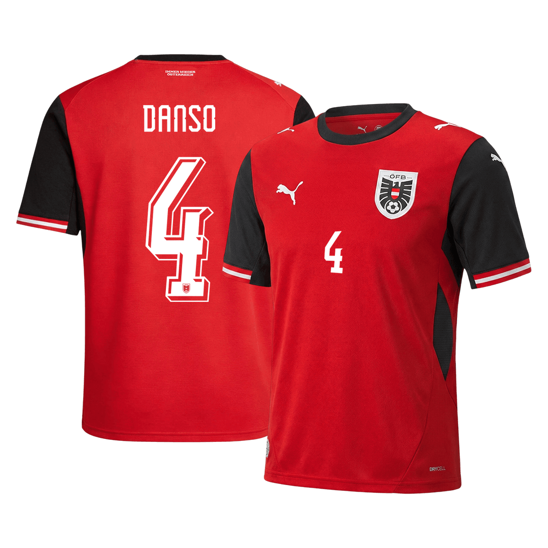 Men's Austria DANSO Home Jersey #4 World Cup 2026