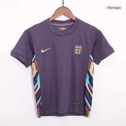 Kid's England Away Soccer Jersey Kit(Jersey+Shorts) Euro 2024