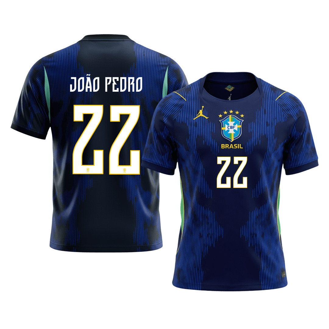 JOÃO PEDRO #22 Brazil Away Football Shirt World Cup 2026 Navy