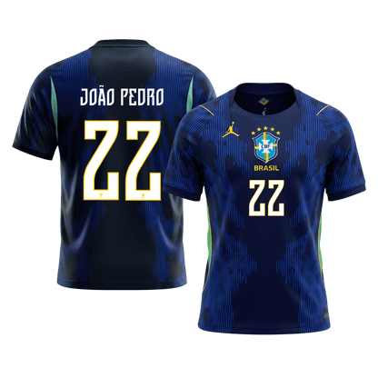 JOÃO PEDRO #22 Brazil Away Football Shirt World Cup 2026 Navy