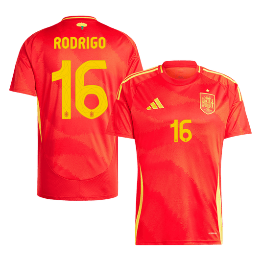 RODRIGO #16 Spain Home Soccer Jersey Euro 2024