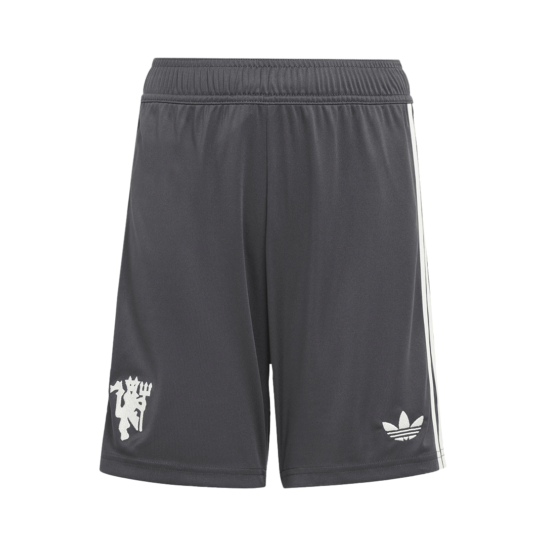 Men's Manchester United Third Away Football Shirt Kit (Shirt+Shorts)